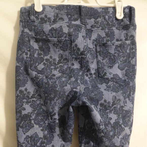 FADED GLORY, blue floral jeggings, size small, 4-6, BNWOT - Picture 11 of 14